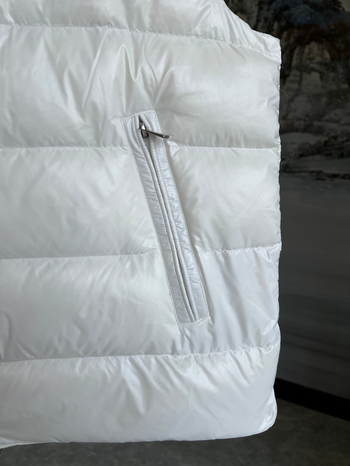 Moncler Tib White Down Vest
