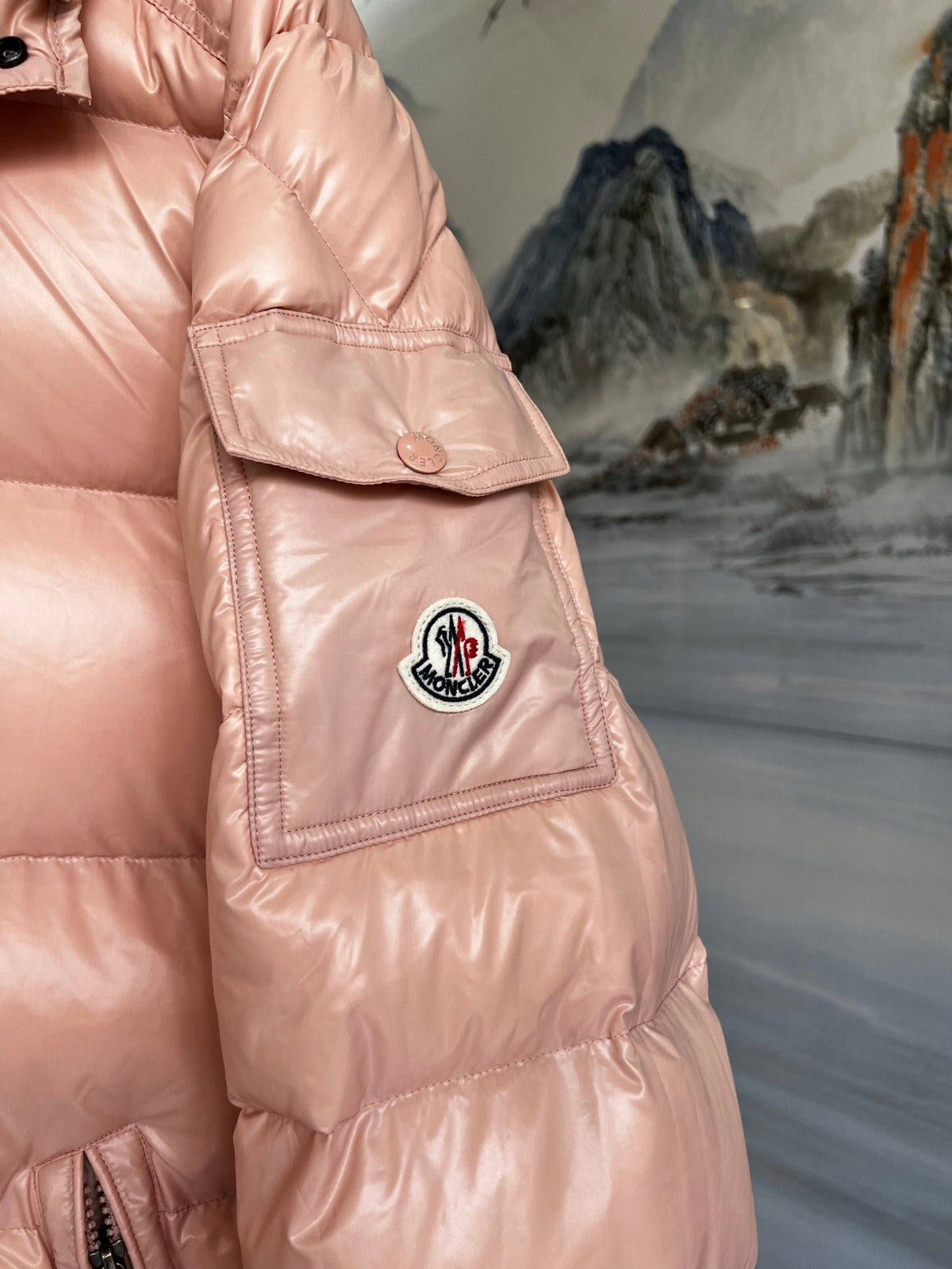 Moncler Maya Down Jacket Blush Pink