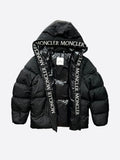 Moncler Black Logo Tape Puffer Jacket
