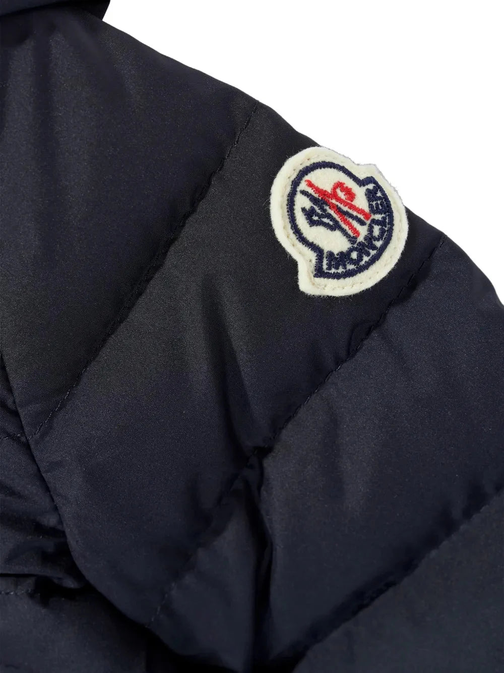 Moncler Kids Navy Hooded Down Jacket