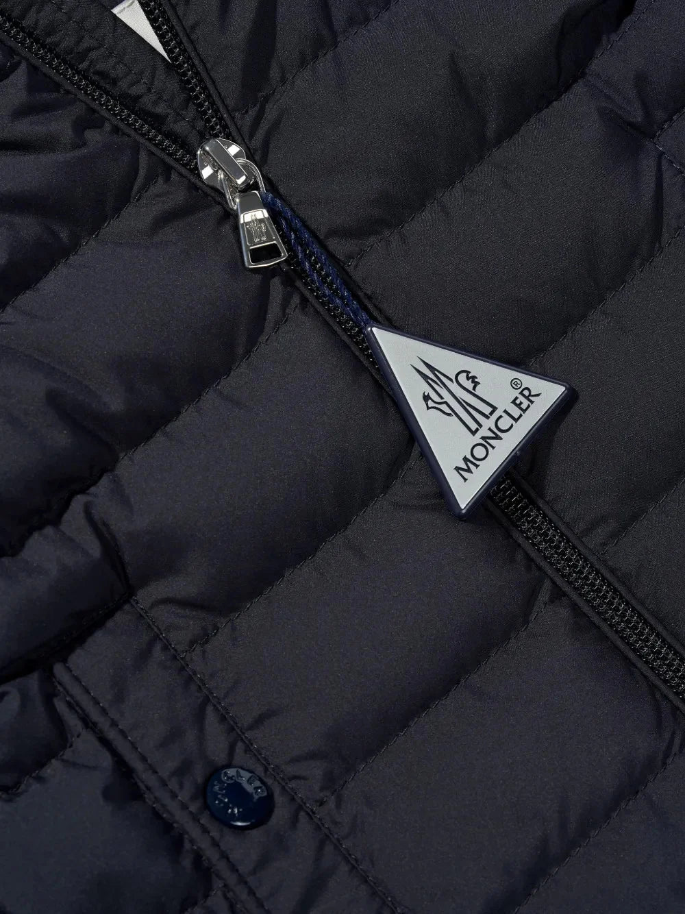 Moncler Kids Navy Hooded Down Jacket