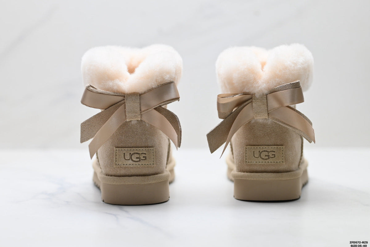UGG Classic Ultra Mini Bow Ankle Boots