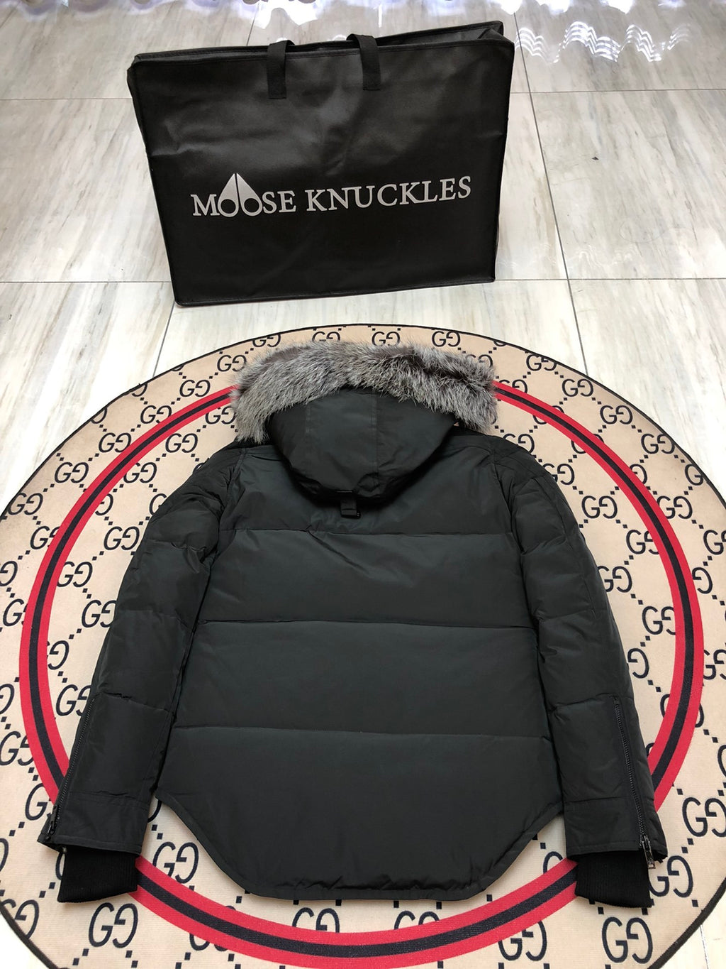 Moose Knuckles 3Q Jacket Army Green Grey Fur Trim