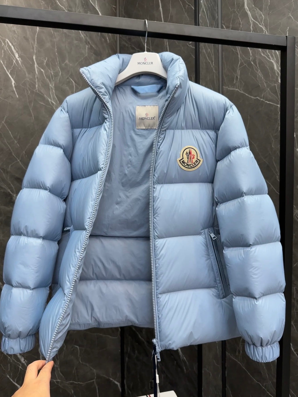 Moncler Maya Down Jacket Powder Blue