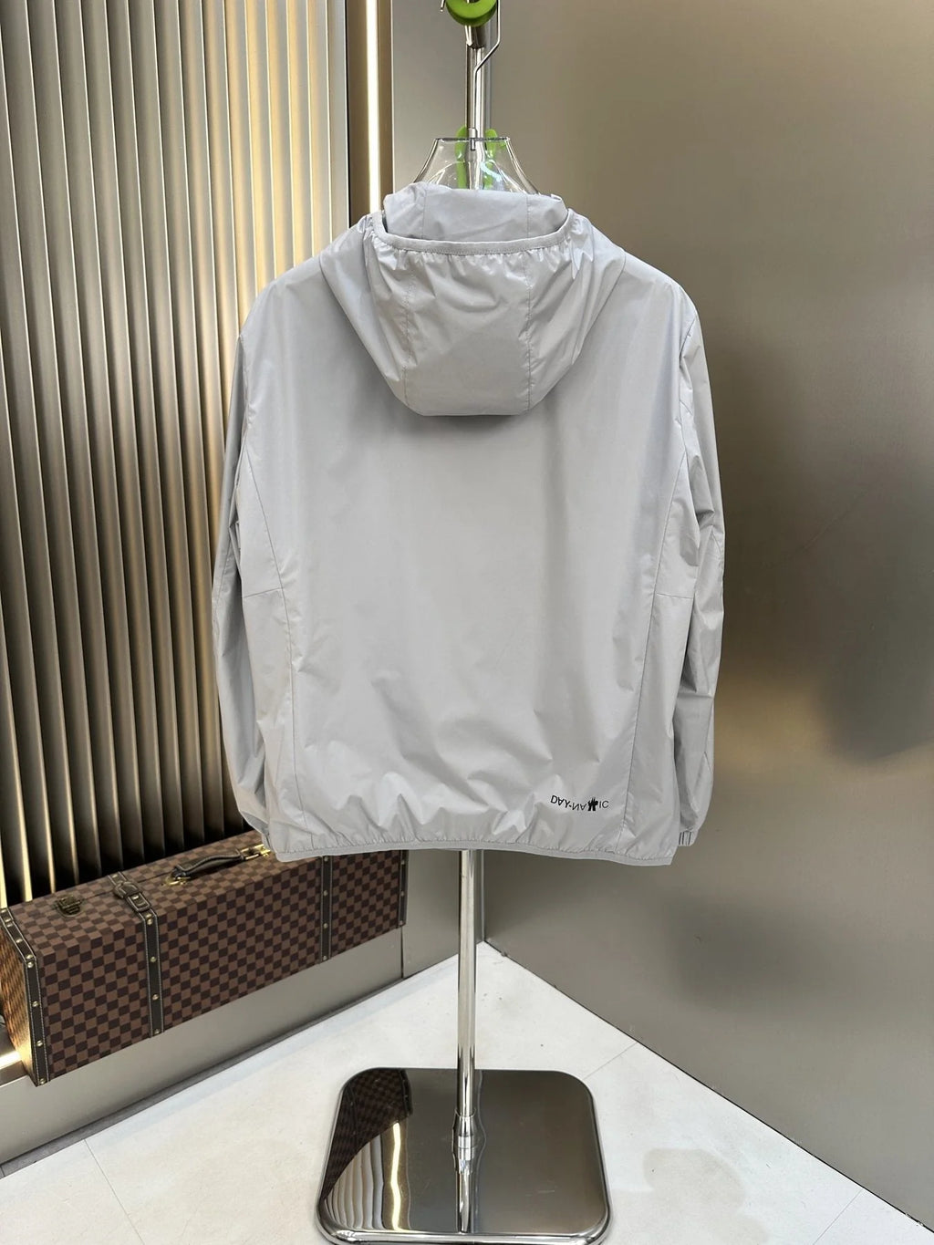 Moncler Light Grey Hooded Windbreaker