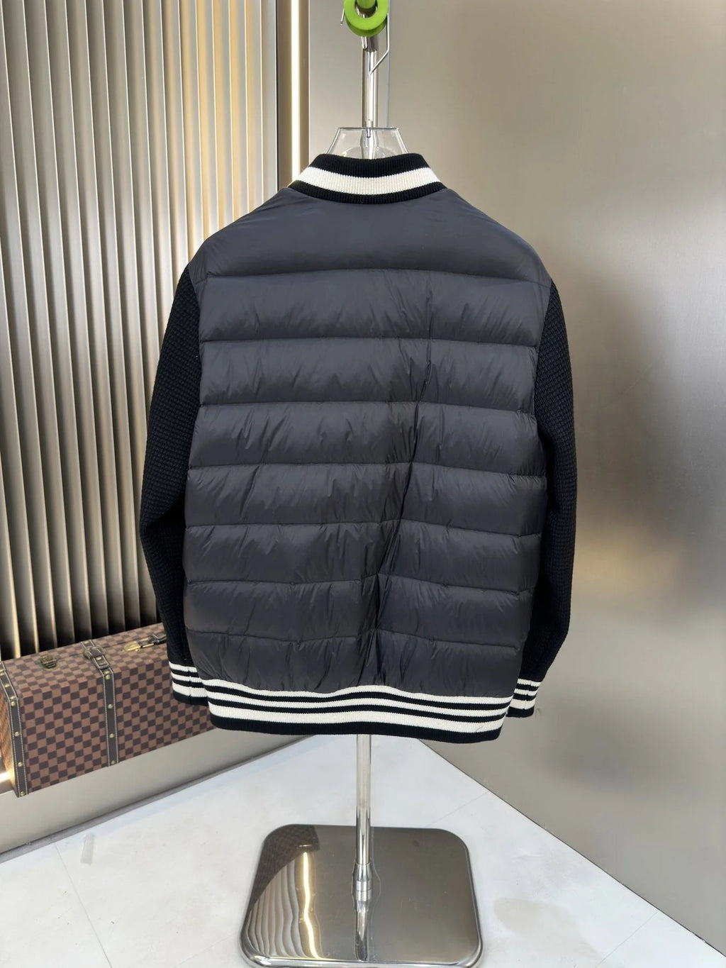 Moncler Black Varsity Bomber Jacket