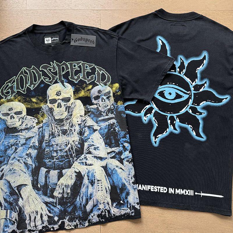 Godspeed Skull & Blue Eye Graphic T-Shirt