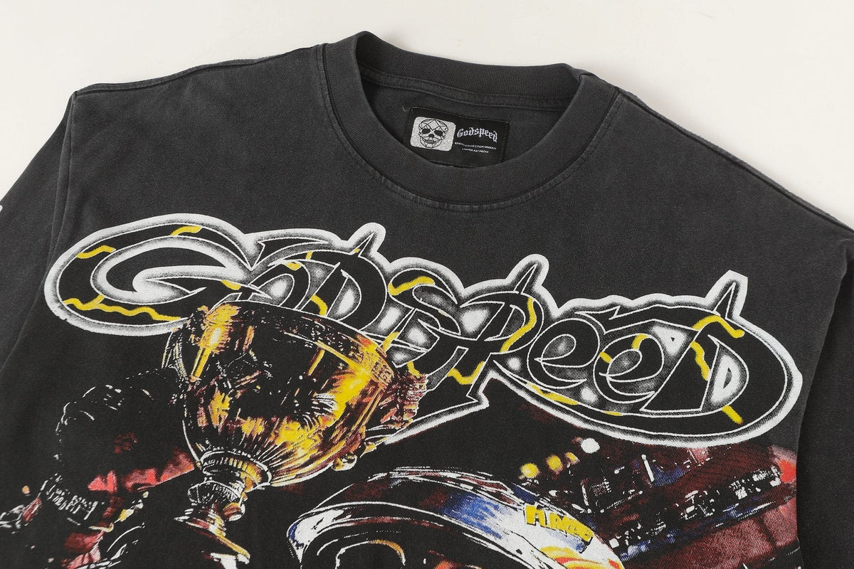Godspeed Racing Skull Graphic Long-Sleeve T-Shirt