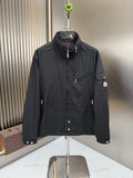 Moncler Black Stand Collar Zip Jacket