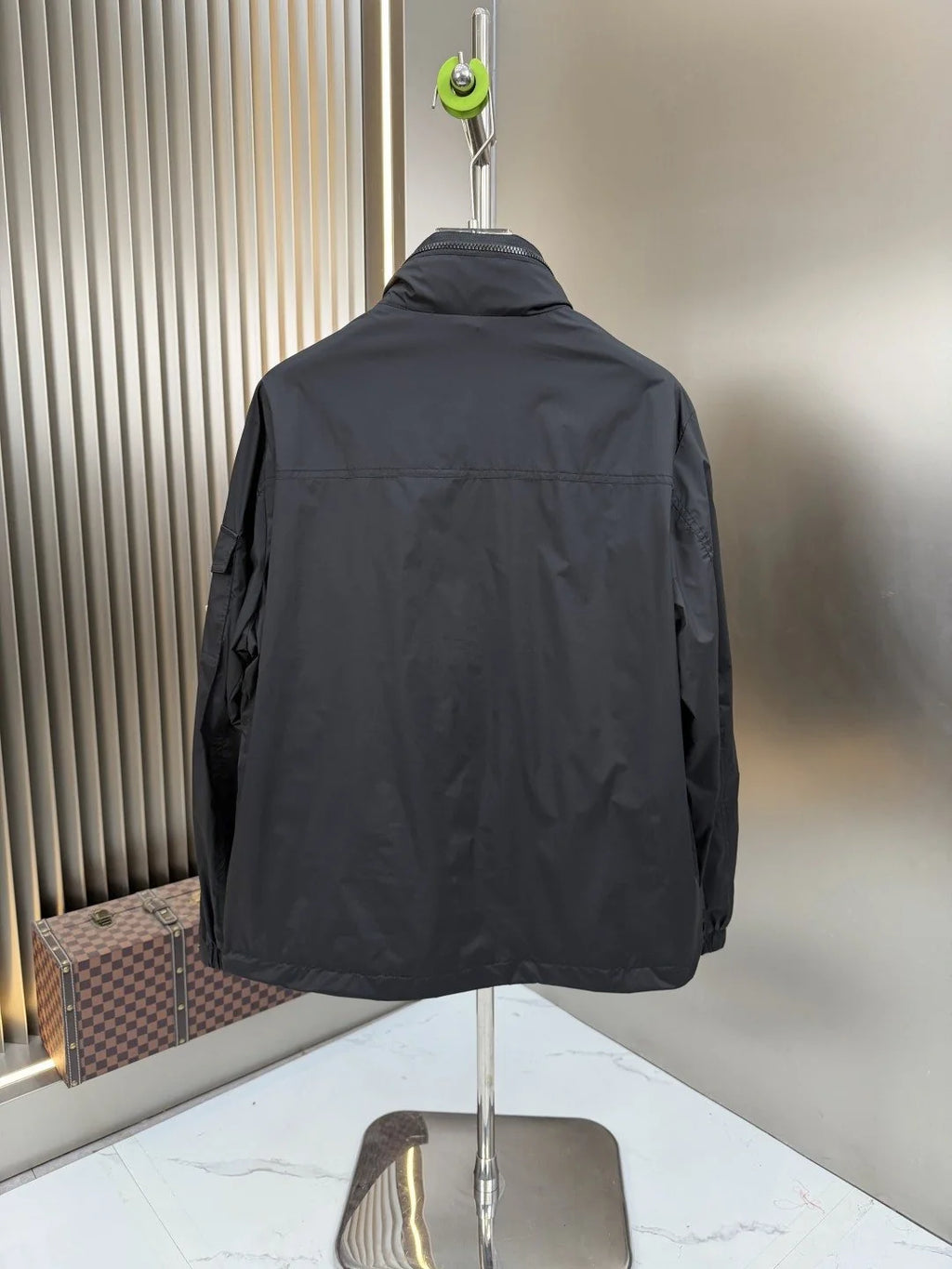 Moncler Black Stand Collar Zip Jacket