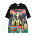 MAJESTIK Distressed Rhinestone Graphic T-Shirt