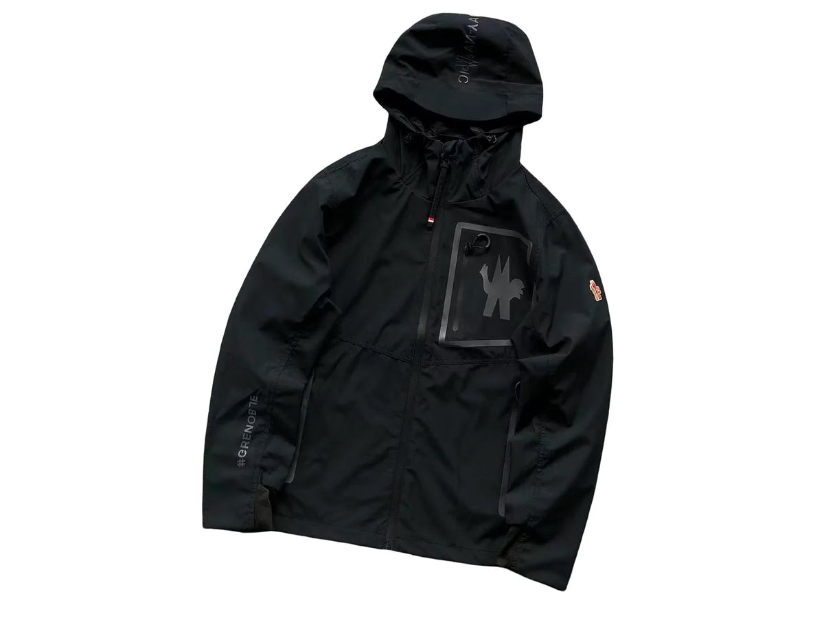 Moncler Black Grenoble Hooded Zip Jacket