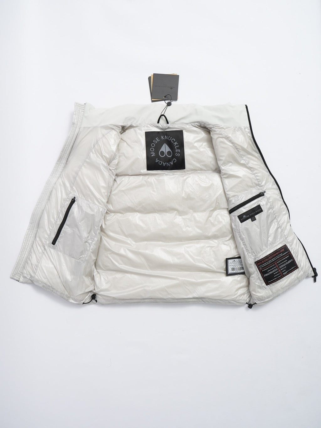 Moose Knuckles Gold Collection White Down Vest