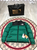 The North Face Nuptse 700 Down Jacket Forest Green Black