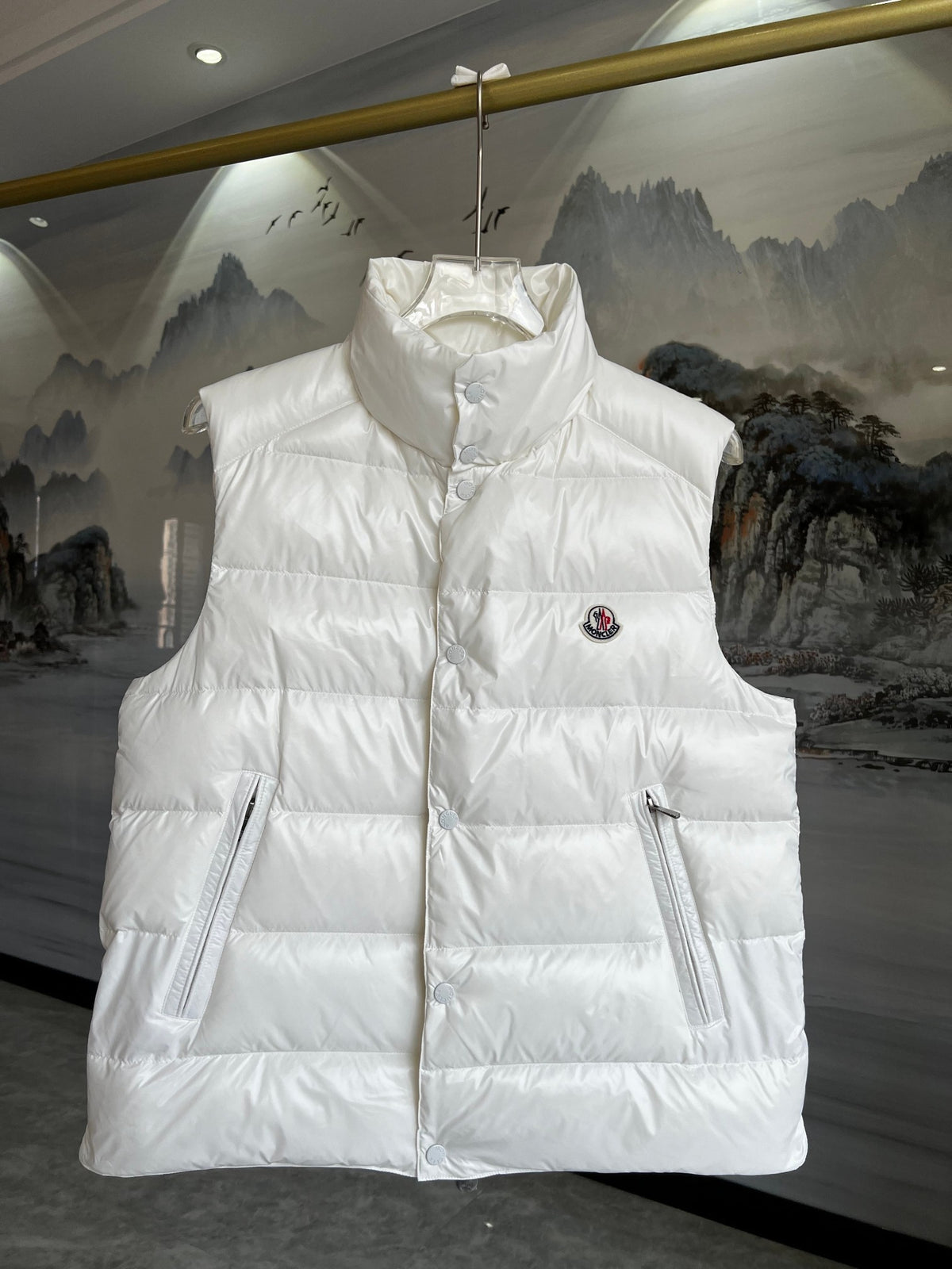 Moncler Tib White Down Vest