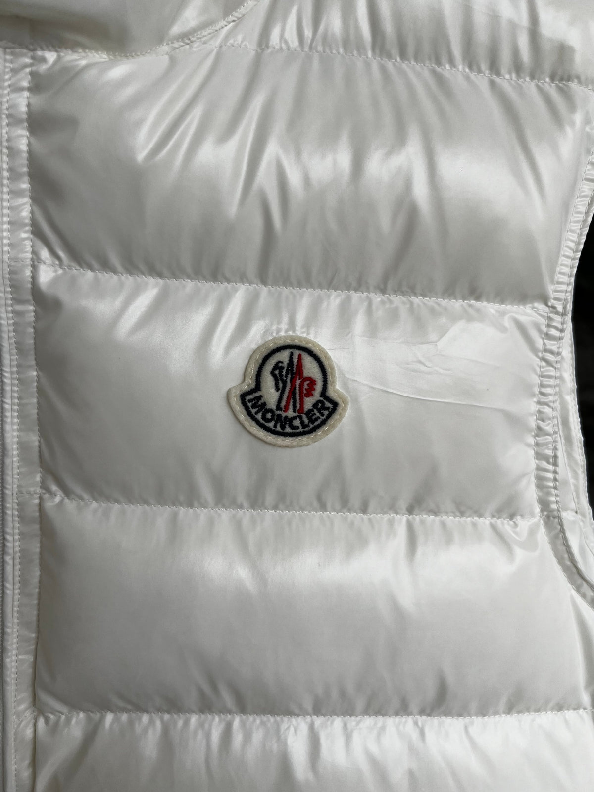 Moncler Tib Black High-Gloss Down Vest