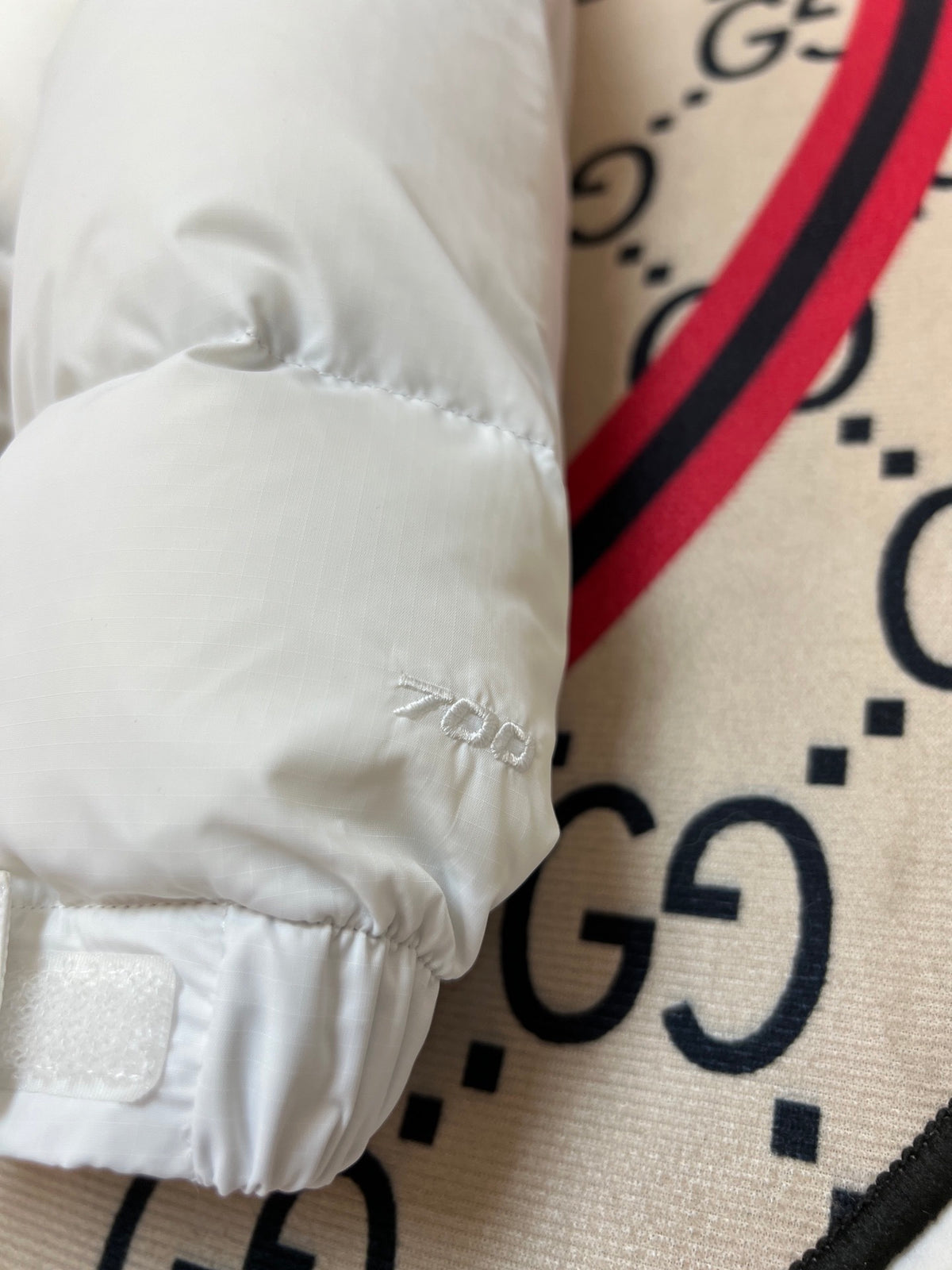 The North Face Nuptse 700 Down Jacket White Black