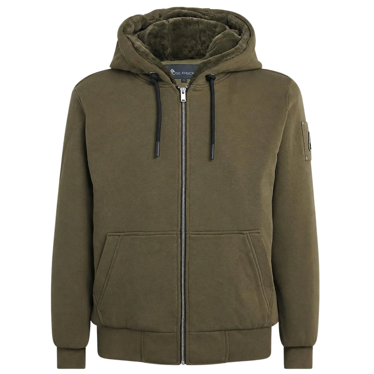 Moose Knuckles Olive Green Bunny Zip Hoodie