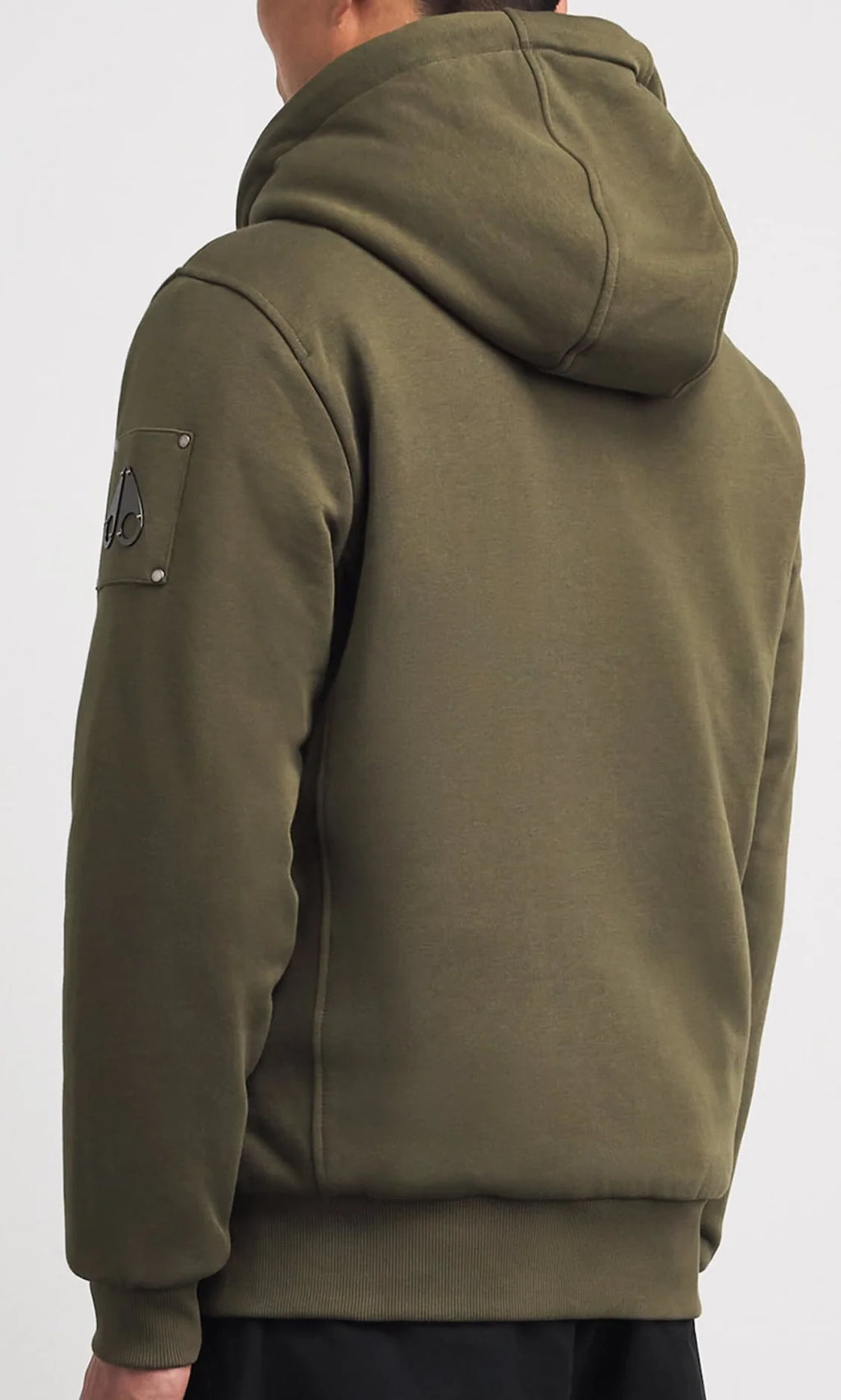 Moose Knuckles Olive Green Bunny Zip Hoodie
