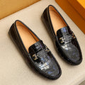 Louis Vuitton Black Embossed Loafers