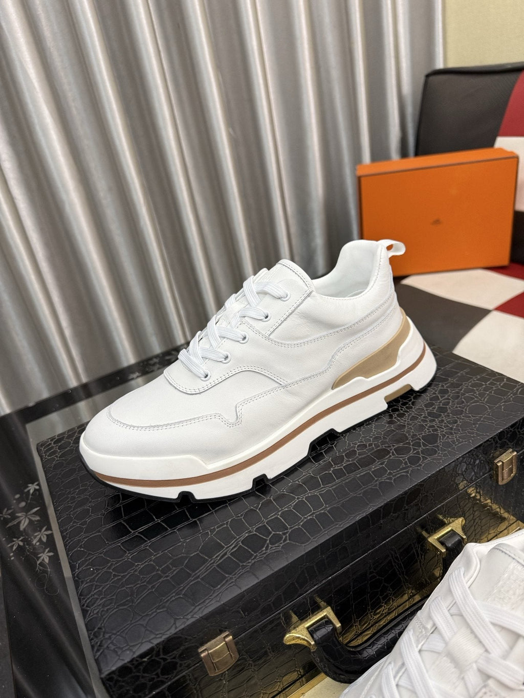 Hermès Layered-Sole Casual Sneakers