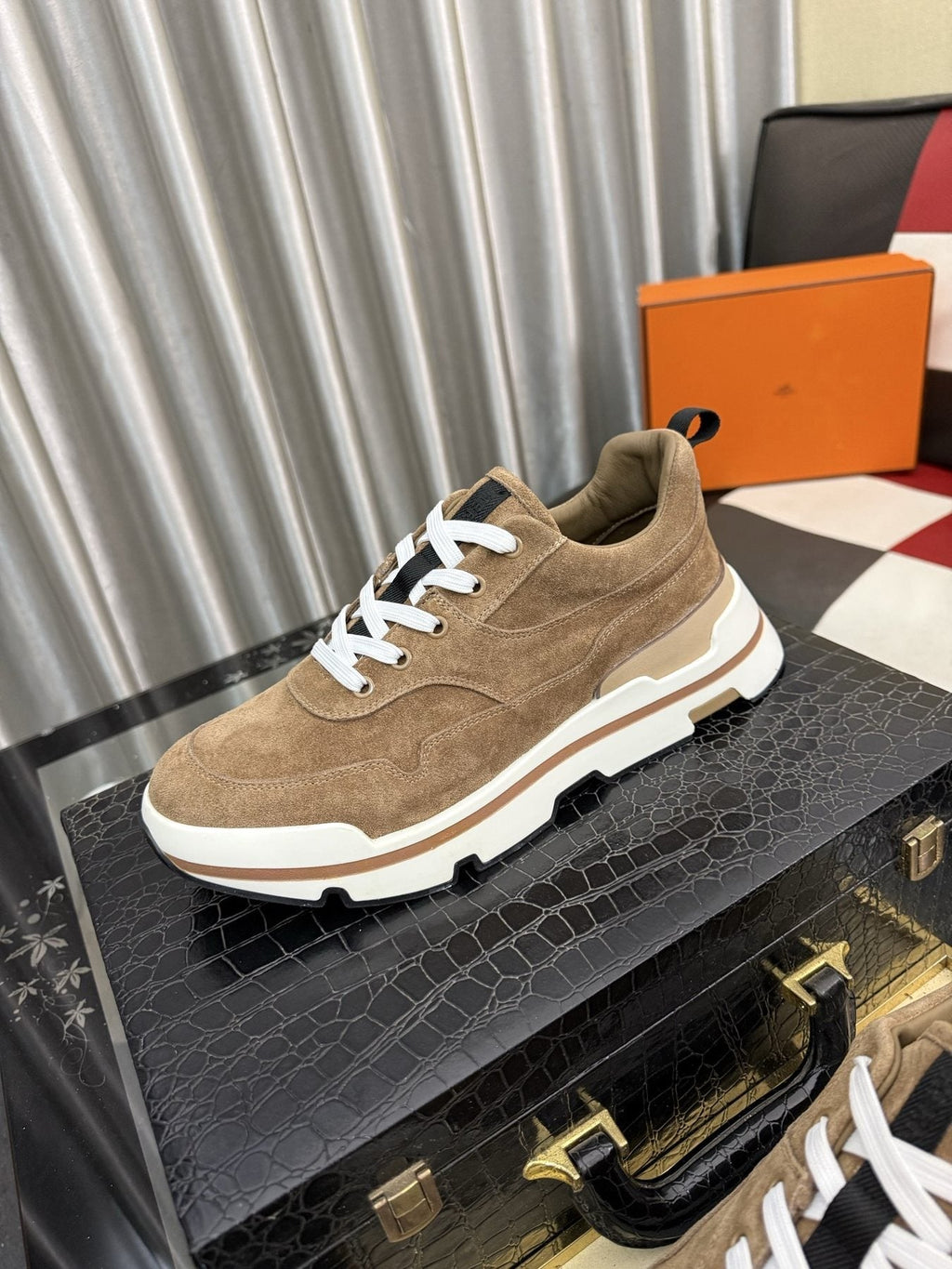 Hermès Layered-Sole Casual Sneakers
