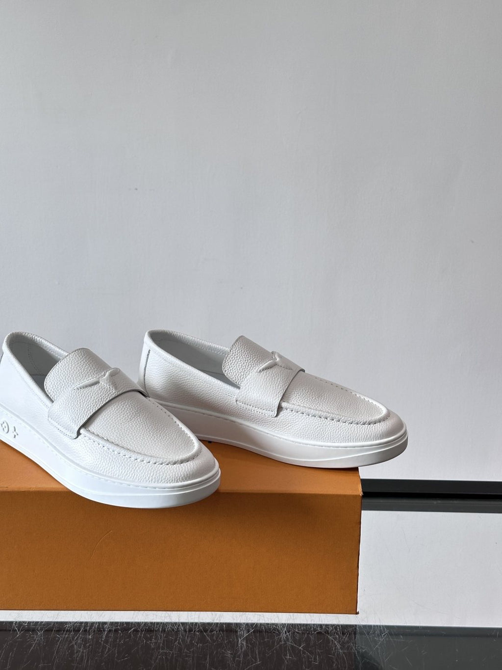 Louis Vuitton Textured Platform Slip-On Loafers