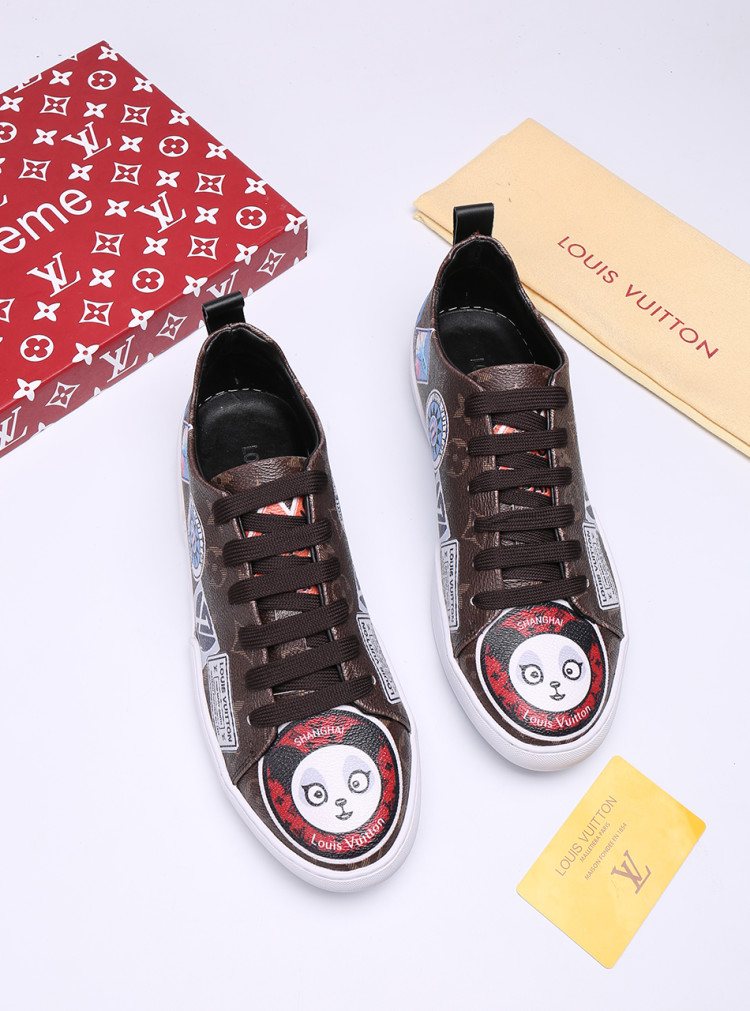 Louis Vuitton Black Graphic Low-Top Sneakers