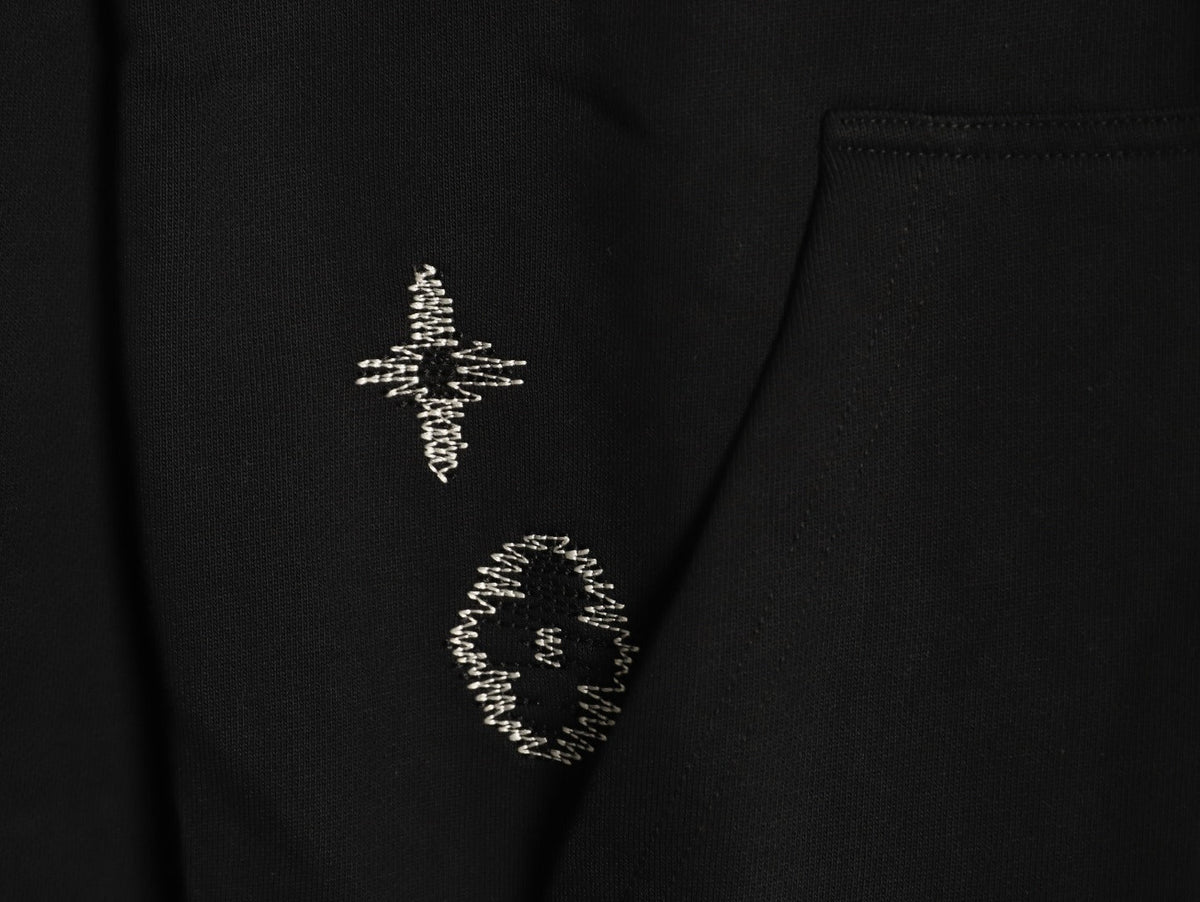 Louis Vuitton Sketch-Style Monogram Zip Hoodie - Black